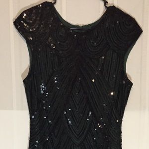 Fundaisy Sequence dark green dress